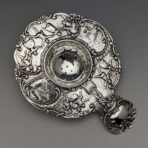 1900 British Antique Sterling Silver Tea Strainer 65g